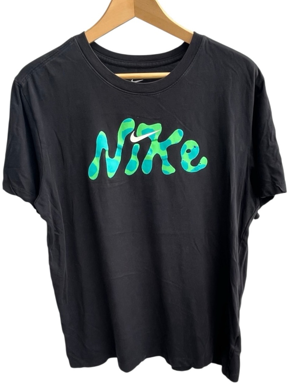 Nike Dri-FIT Black Camo Logo Graphic T-Shirt Men’s Size L
